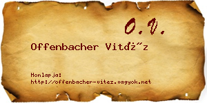 Offenbacher Vitéz névjegykártya